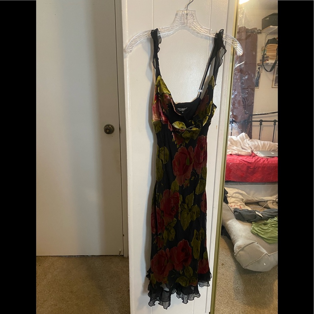 Vintage burnt velvet betsey Johnson dress sz 8